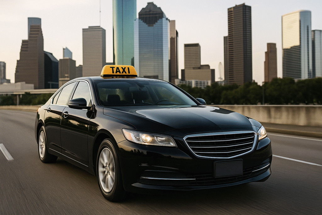 Best Taxi Service in Houston - Black Sedan